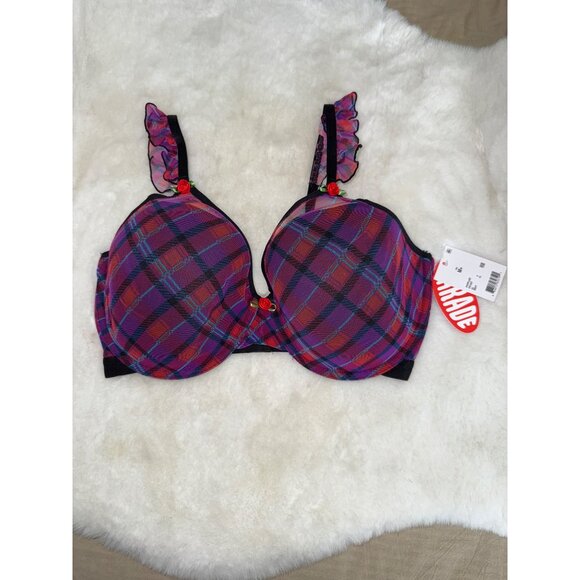 Parade Women's Silky Mesh Flutter Strap T-Shirt Bra Size Medium+ 34DD 34DDD NEW - Picture 2 of 7